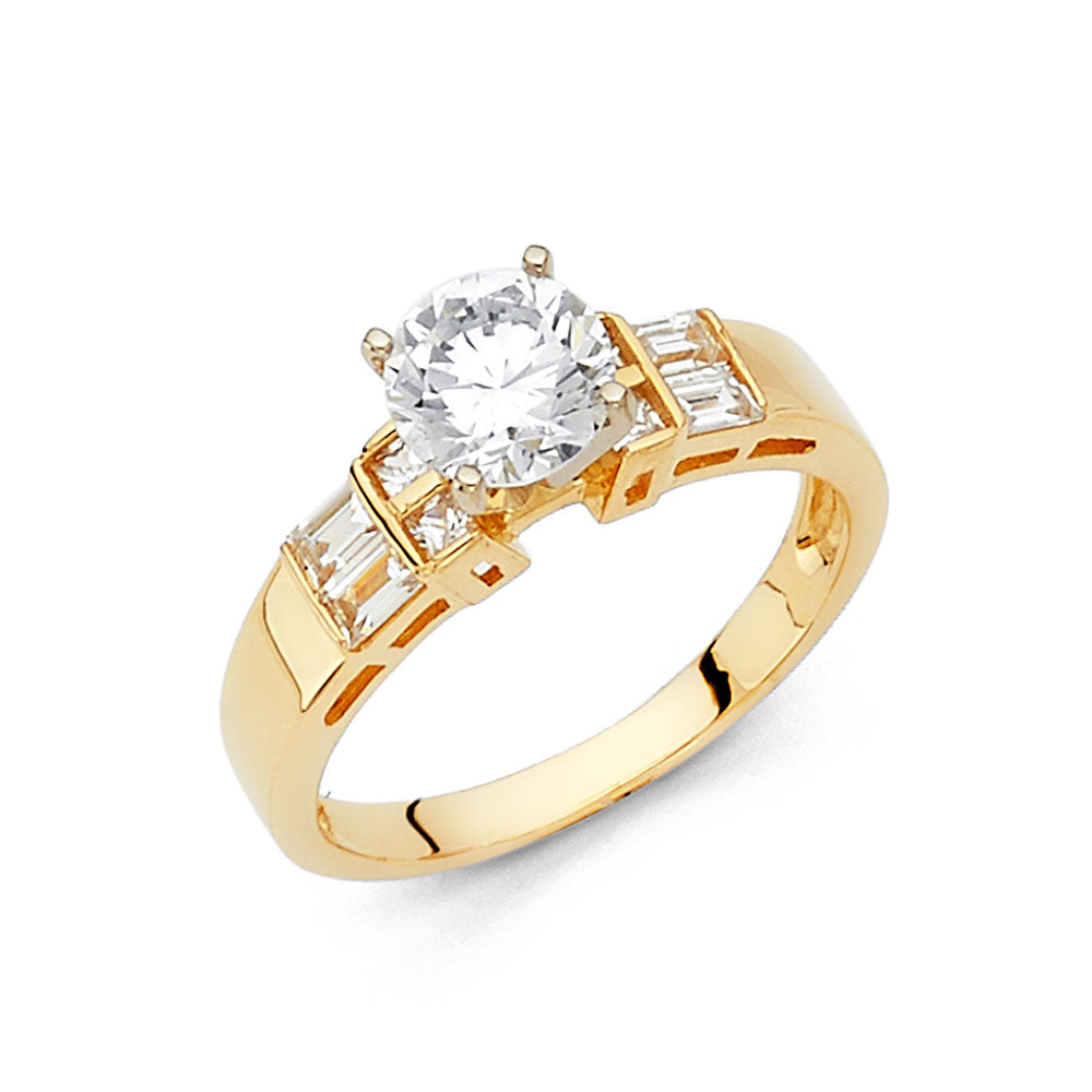 CZ Engagement Rings - 14K Gold - RG750