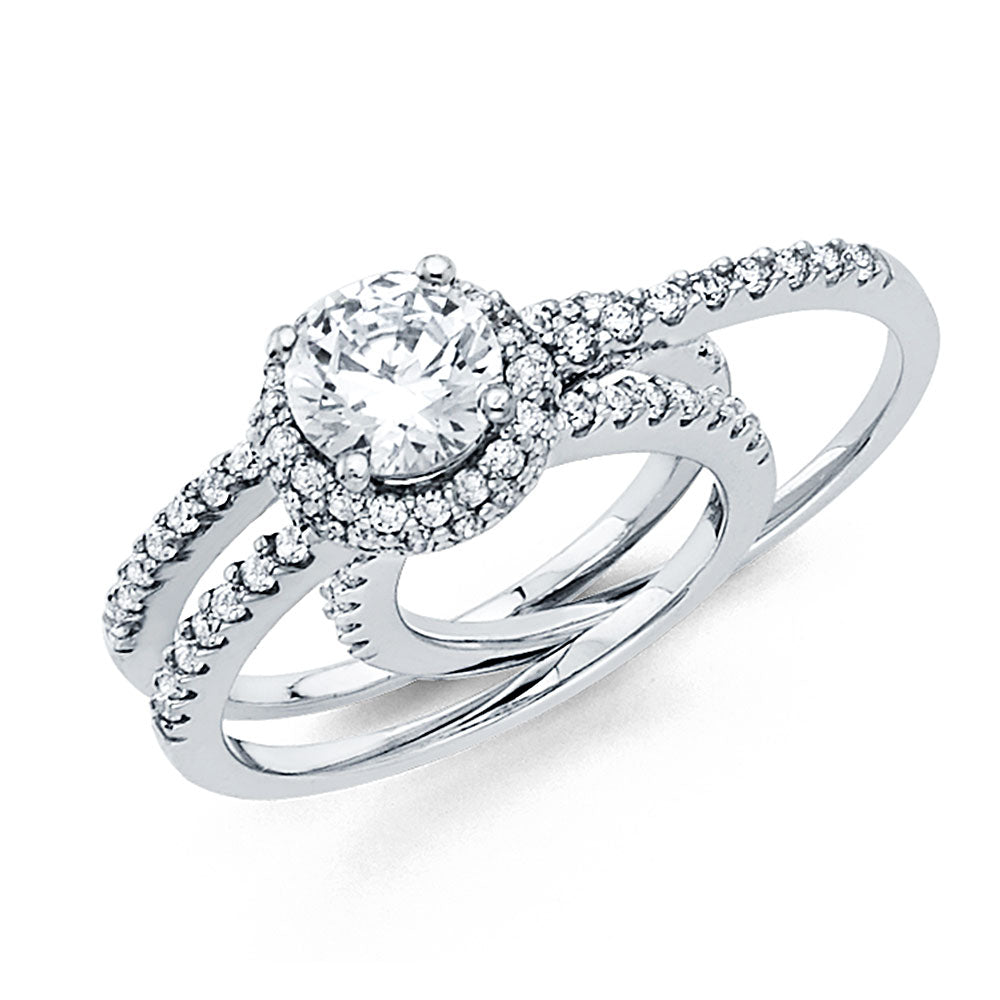 CZ Engagement Rings - 14K Gold - RG759