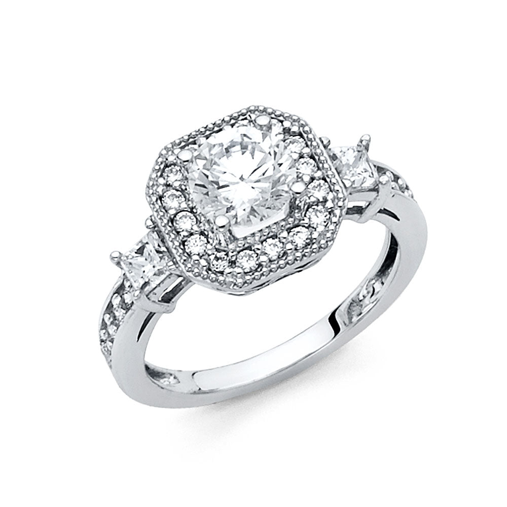 CZ Engagement Rings - 14K Gold - RG783