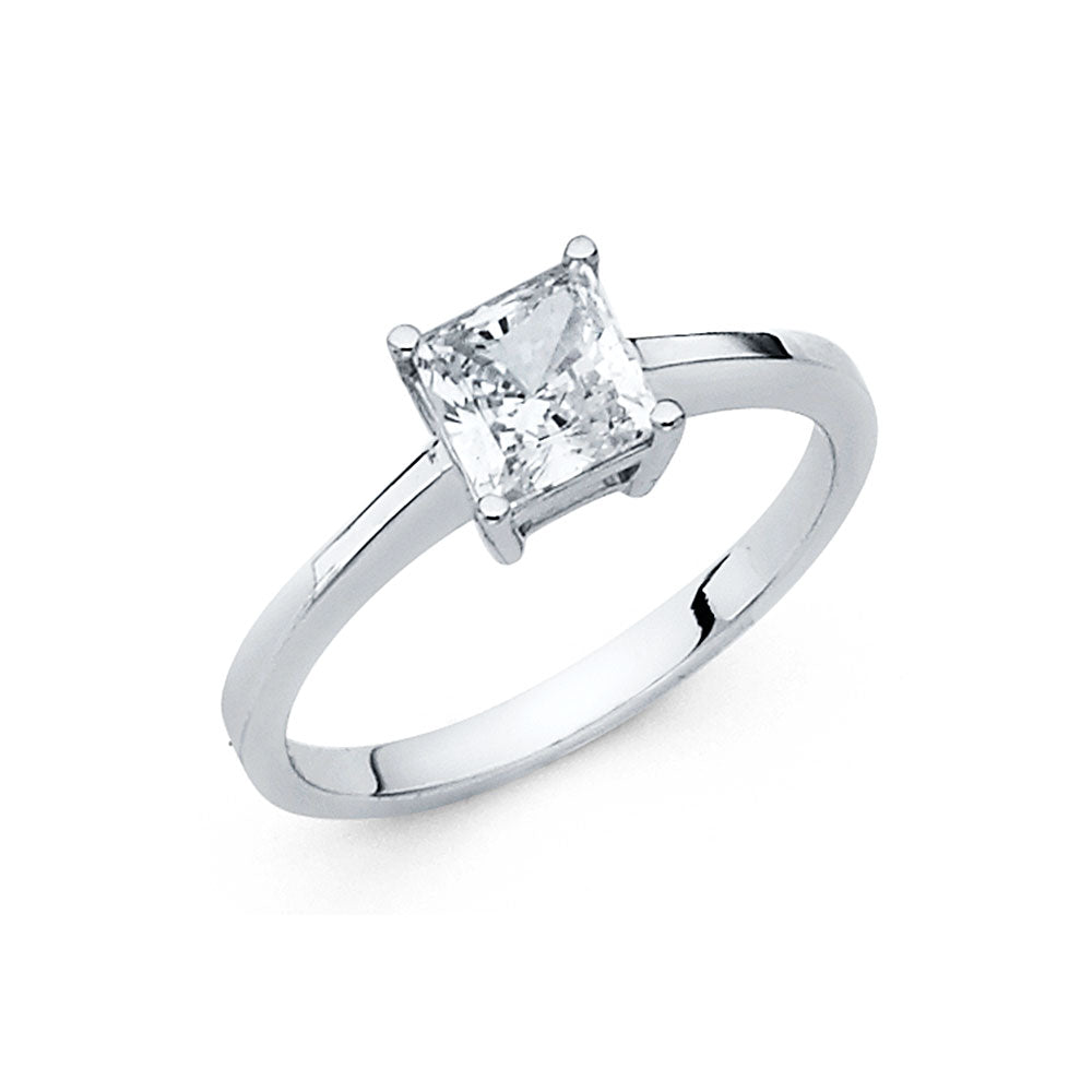 CZ Engagement Rings - 14K Gold - RG7W