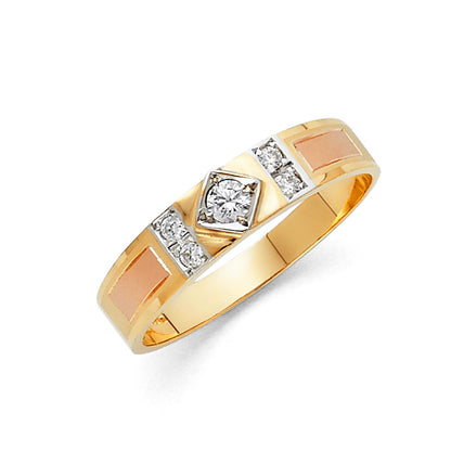 CZ Wedding Trio Sets - 14K - RG903