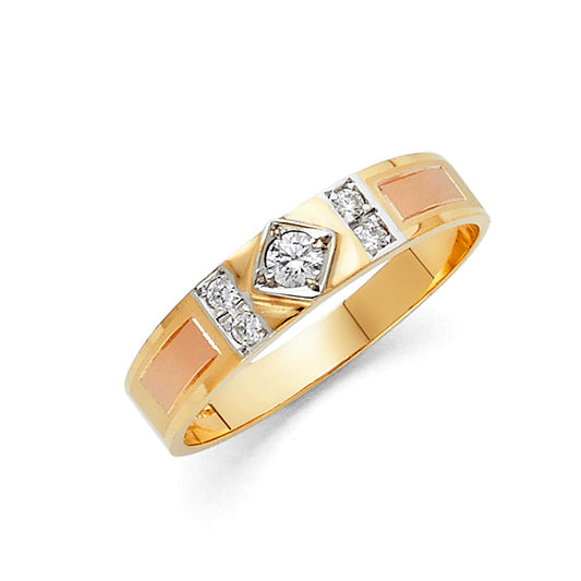 CZ Wedding Trio Sets - 14K - RG903