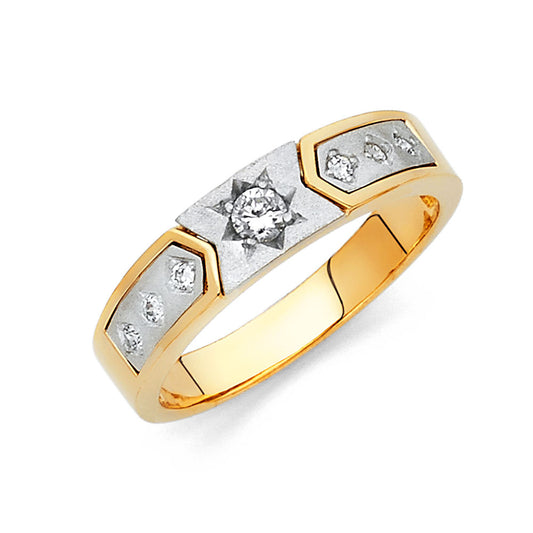 CZ Wedding Trio Sets - 14K - RG966