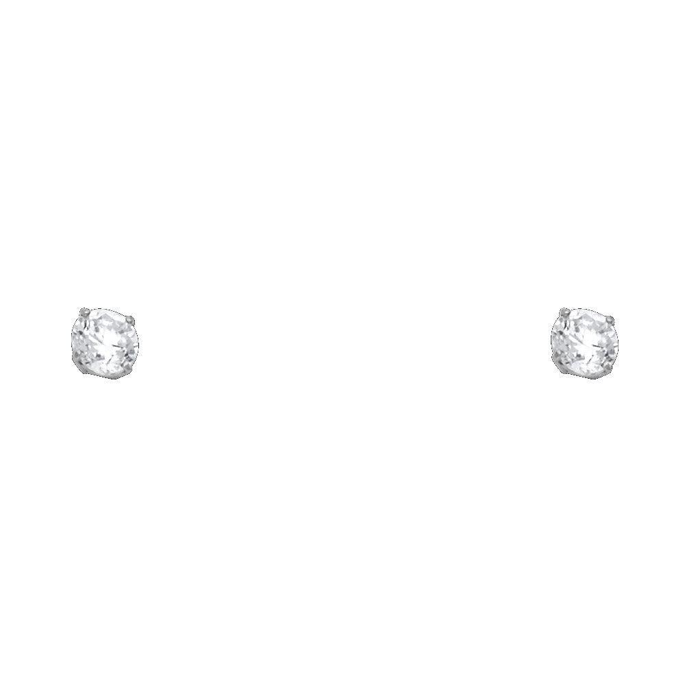 Solitaire Stud Earrings - 14K GOLD - ST108