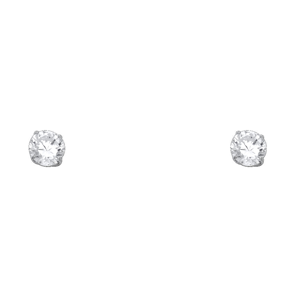 Solitaire Stud Earrings - 14K GOLD - ST109