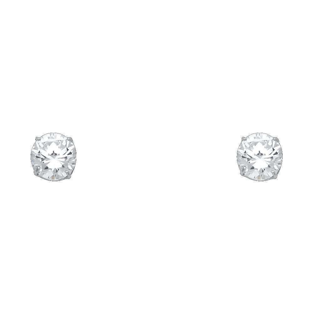 Solitaire Stud Earrings - 14K GOLD - ST110