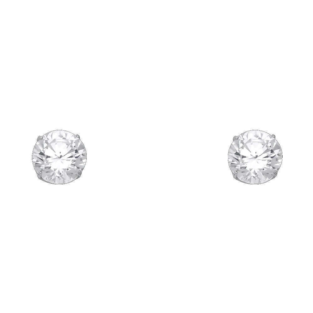 Solitaire Stud Earrings - 14K GOLD - ST111