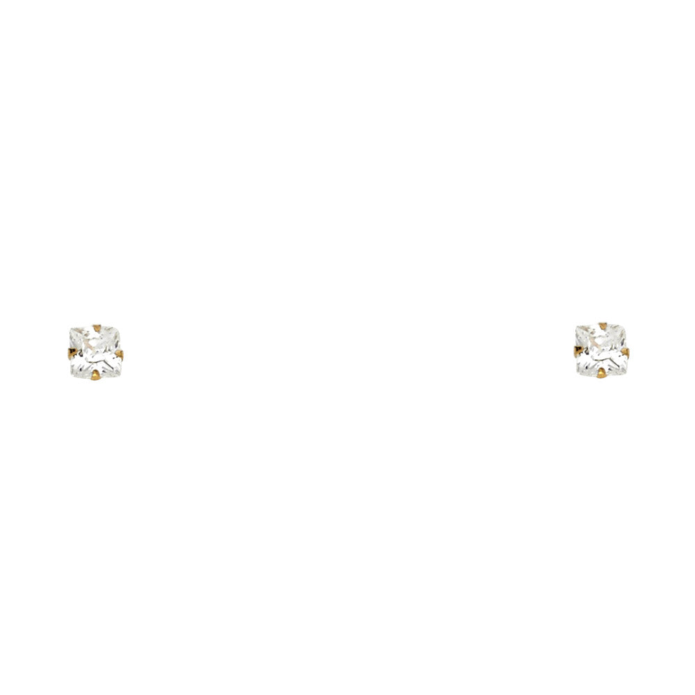 Solitaire Stud Earrings - 14K GOLD - ST129