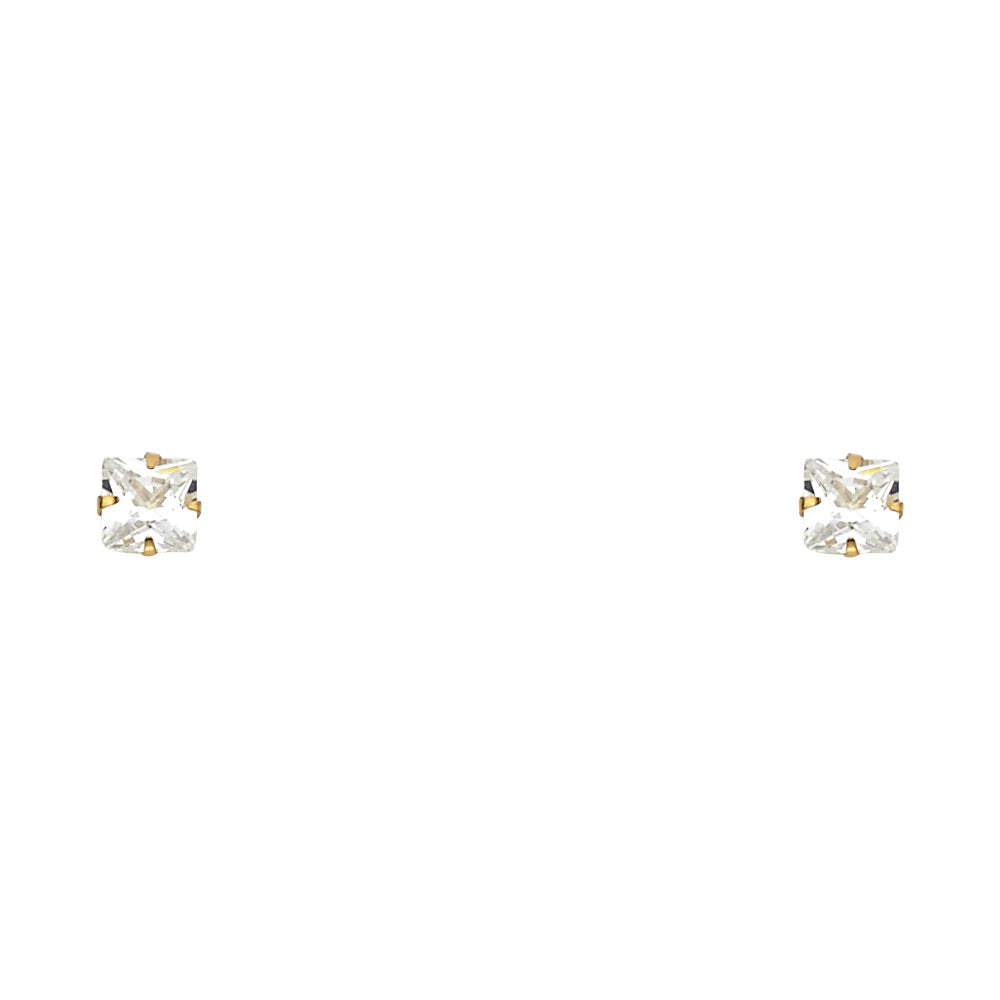 Solitaire Stud Earrings - 14K GOLD - ST130