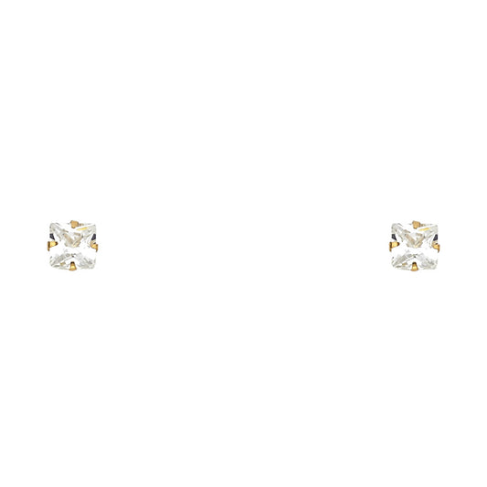 Solitaire Stud Earrings - 14K GOLD - ST130