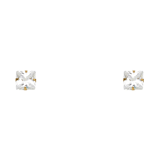 Solitaire Stud Earrings - 14K GOLD - ST131