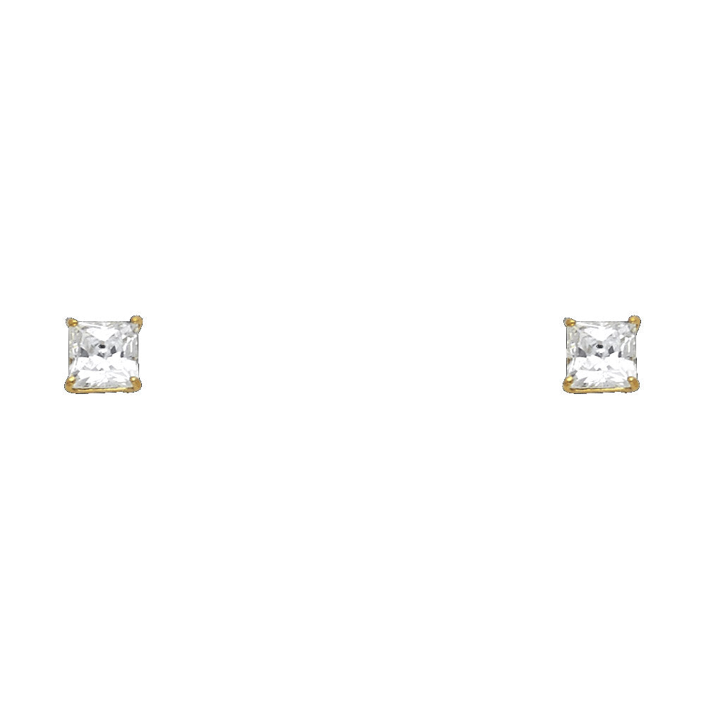 Solitaire Stud Earrings - 14K GOLD - ST145