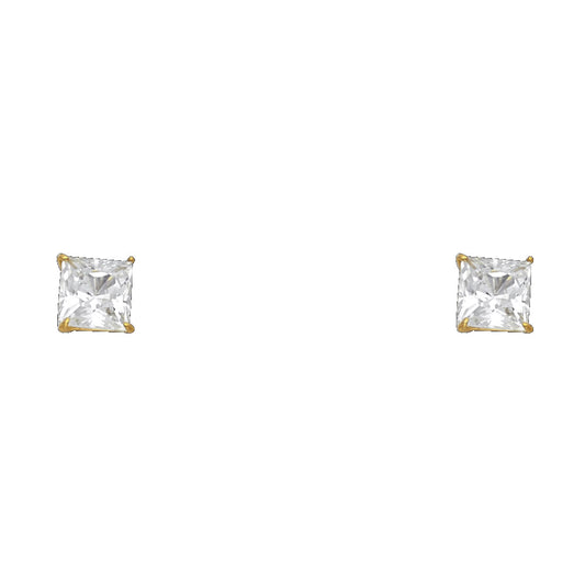 Solitaire Stud Earrings - 14K GOLD - ST146