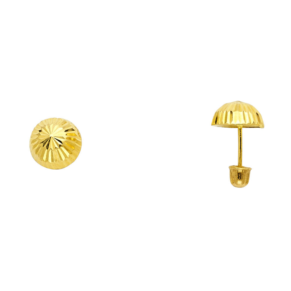 Solitaire Stud Earrings - 14K GOLD - ST147