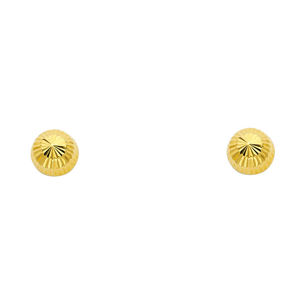 Solitaire Stud Earrings - 14K GOLD - ST148