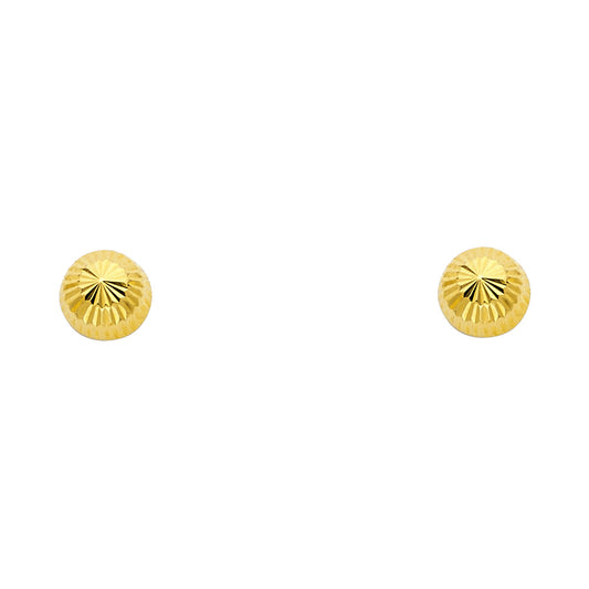 Solitaire Stud Earrings - 14K GOLD - ST148