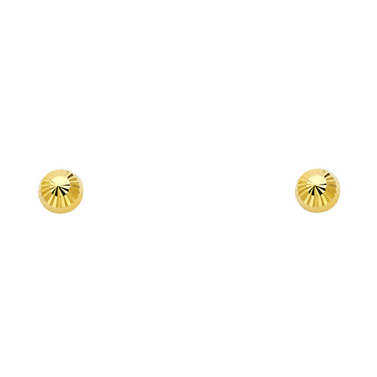 Solitaire Stud Earrings - 14K GOLD - ST150