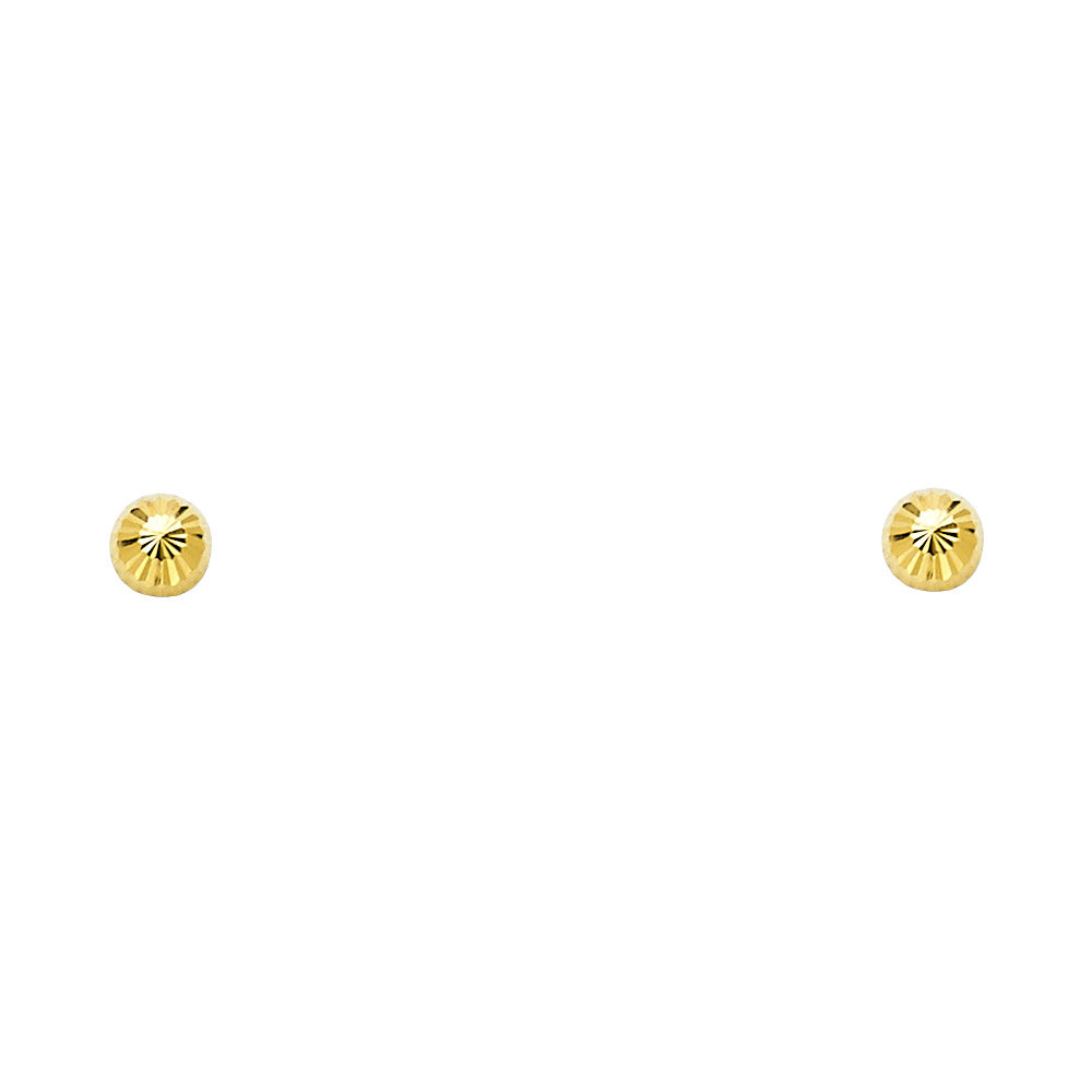 Solitaire Stud Earrings - 14K GOLD - ST151