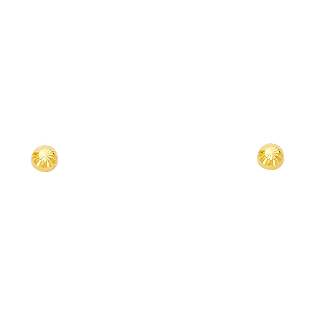 Solitaire Stud Earrings - 14K GOLD - ST152