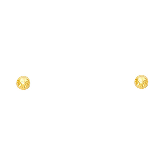 Solitaire Stud Earrings - 14K GOLD - ST152