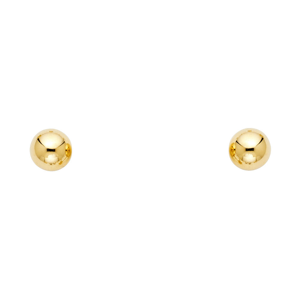 Solitaire Stud Earrings - 14K GOLD - ST153