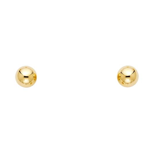 Solitaire Stud Earrings - 14K GOLD - ST153