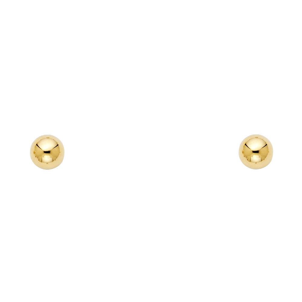 Solitaire Stud Earrings - 14K GOLD - ST154