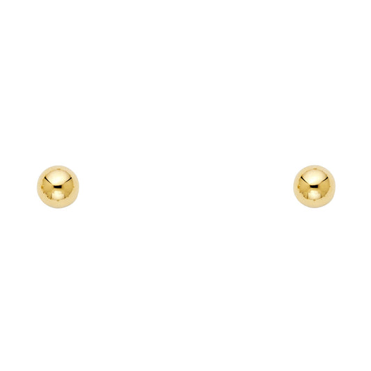 Solitaire Stud Earrings - 14K GOLD - ST154