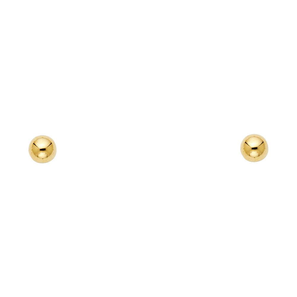 Solitaire Stud Earrings - 14K GOLD - ST155