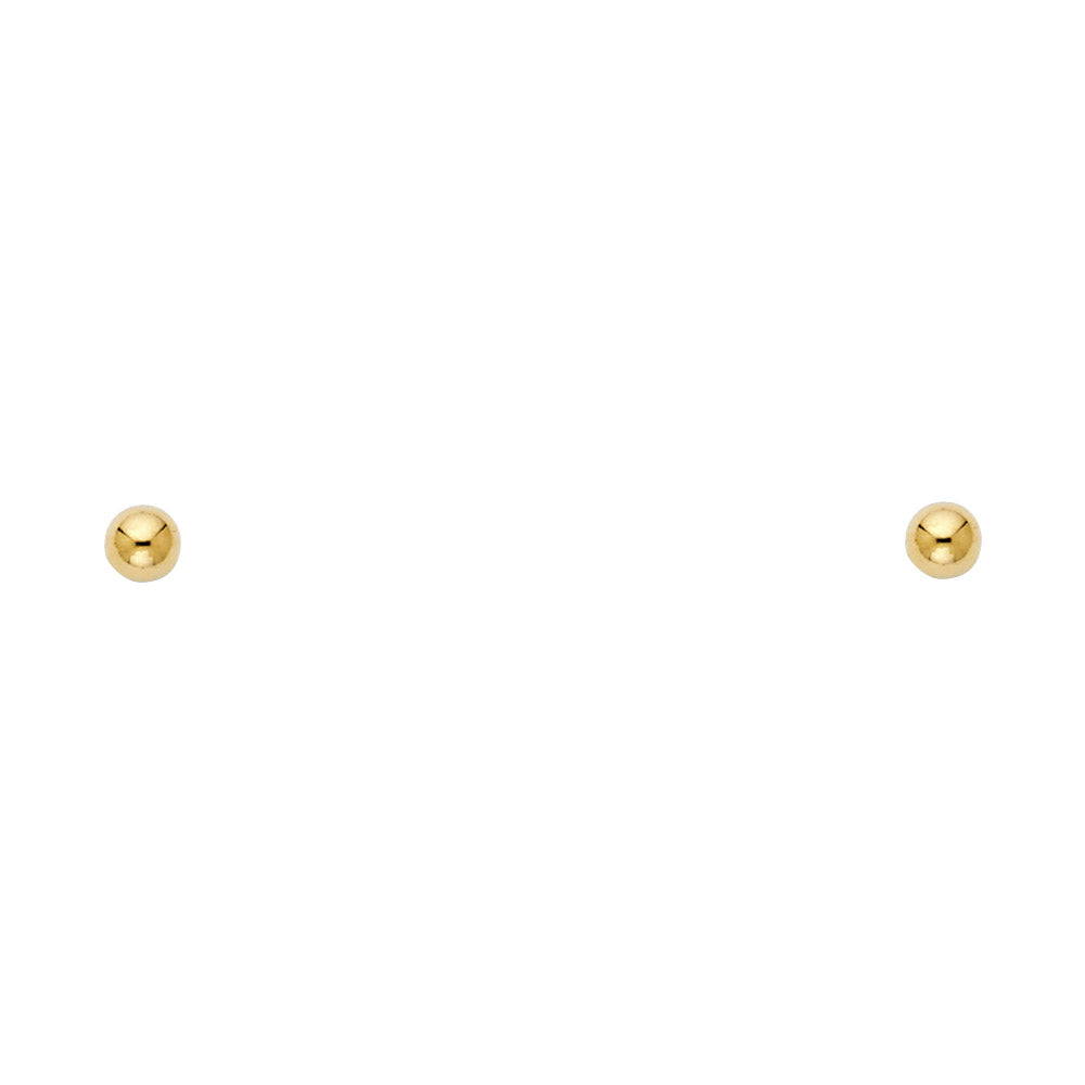 Solitaire Stud Earrings - 14K GOLD - ST156