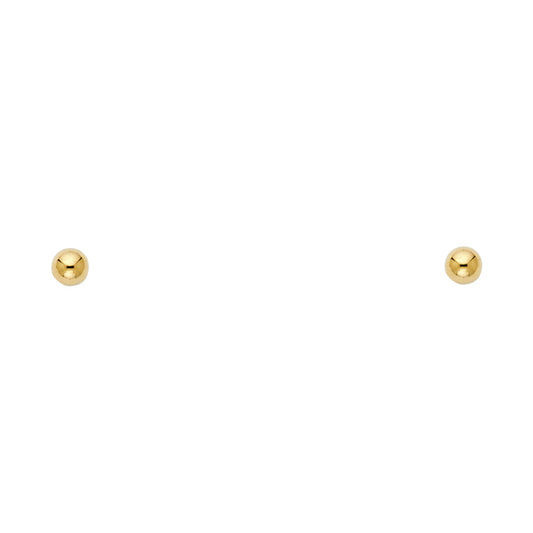 Solitaire Stud Earrings - 14K GOLD - ST156