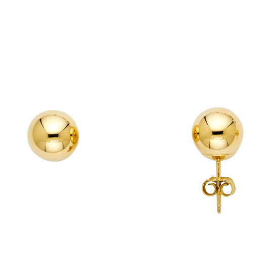 Solitaire Stud Earrings - 14K GOLD - ST159