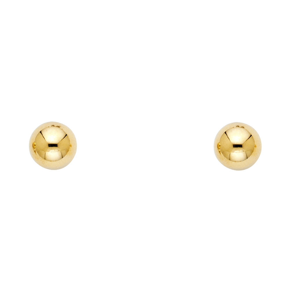 Solitaire Stud Earrings - 14K GOLD - ST160