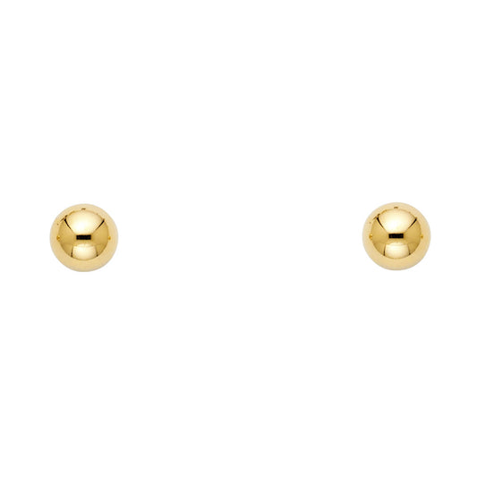 Solitaire Stud Earrings - 14K GOLD - ST161