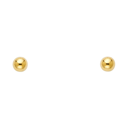 Solitaire Stud Earrings - 14K GOLD - ST162