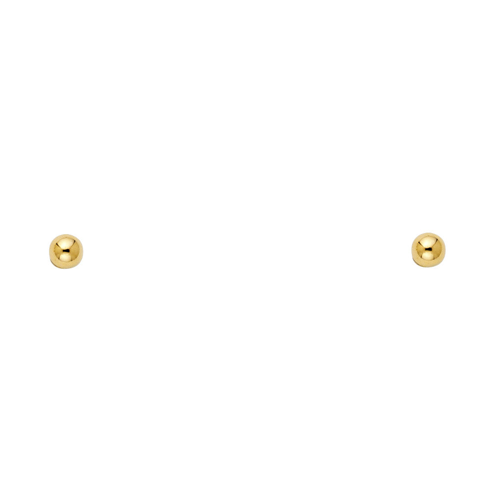 Solitaire Stud Earrings - 14K GOLD - ST164