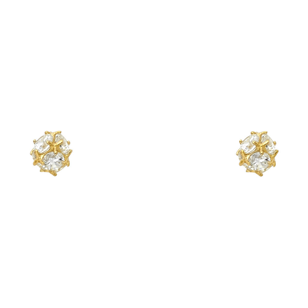 Assorted Stud Earrings with Screw Back - 14K GOLD - ST170