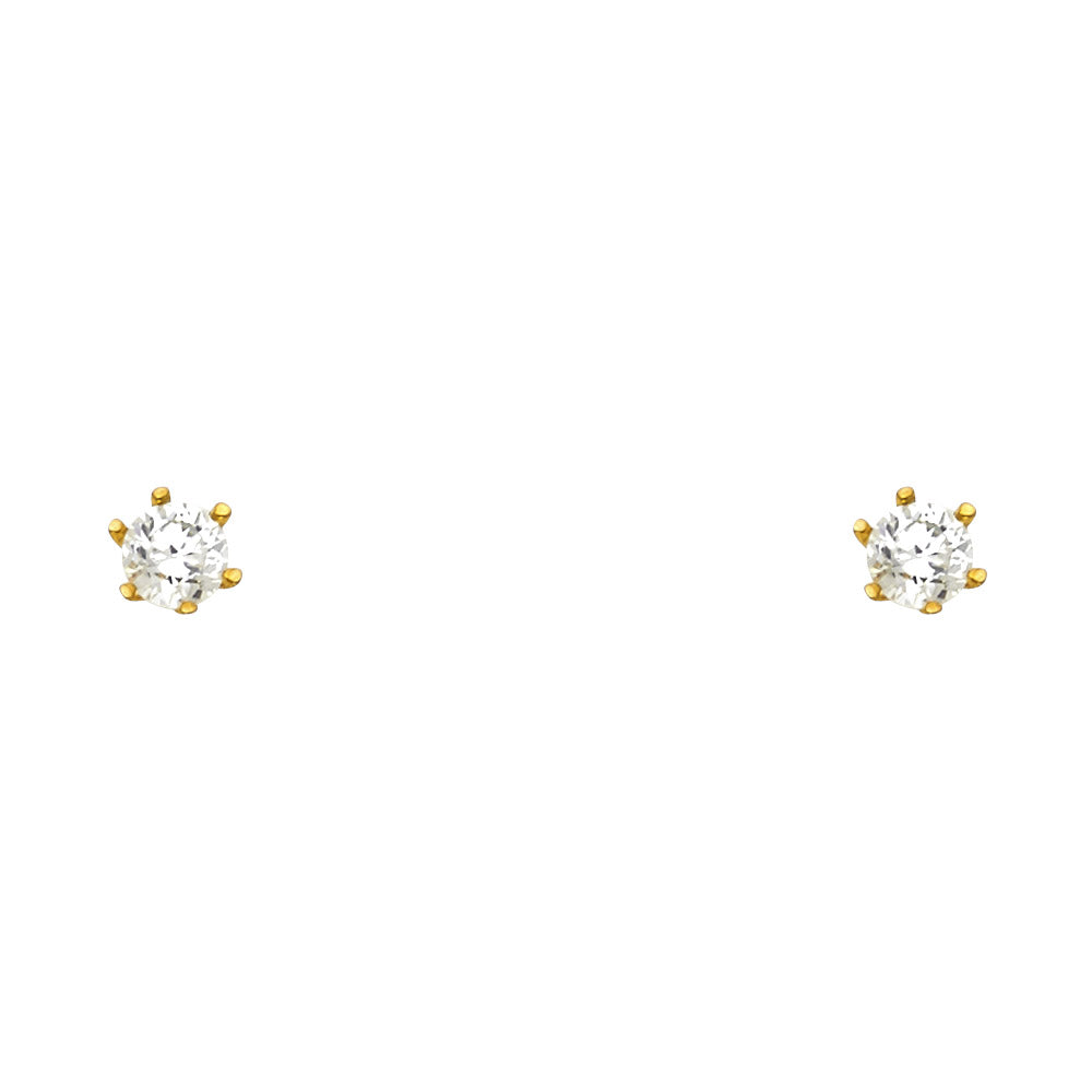 Assorted Stud Earrings with Screw Back - 14K GOLD - ST182