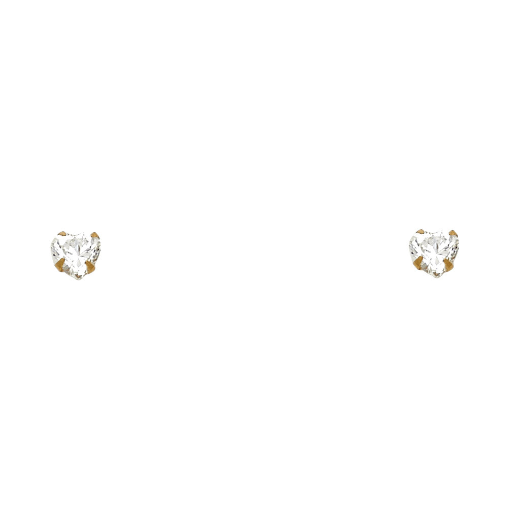 Solitaire Stud Earrings - 14K GOLD - ST199-04