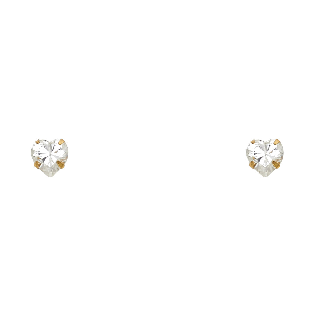 Solitaire Stud Earrings - 14K GOLD - ST200-04