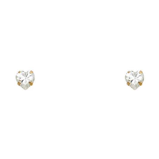 Solitaire Stud Earrings - 14K GOLD - ST200-04