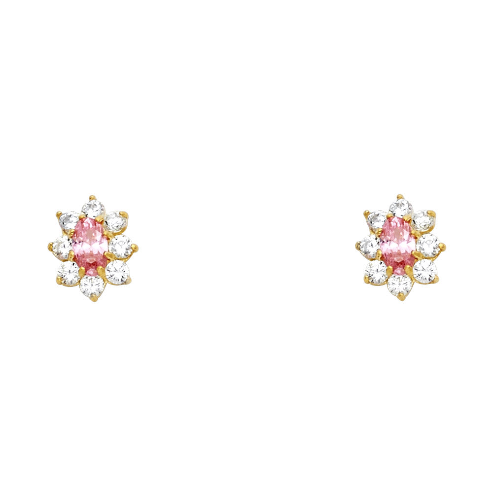 Assorted Stud Earrings with Screw Back - 14K GOLD - ST211