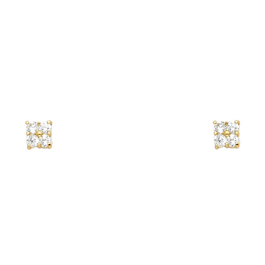 Assorted Stud Earrings with Screw Back - 14K GOLD - ST218