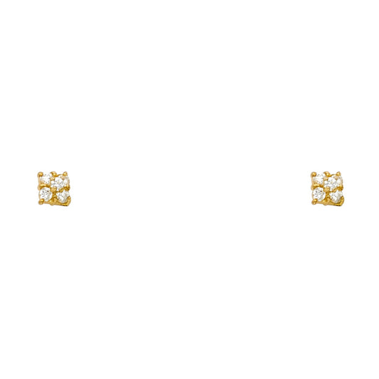 Assorted Stud Earrings with Screw Back - 14K GOLD - ST219