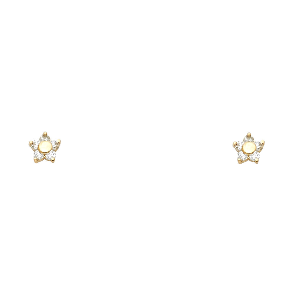 Assorted Stud Earrings with Screw Back - 14K GOLD - ST222