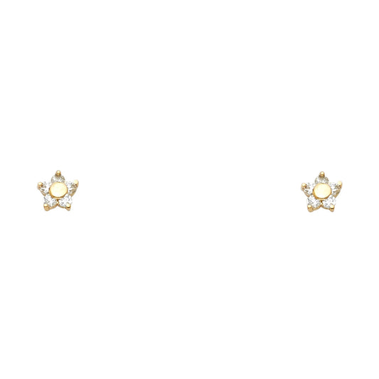 Assorted Stud Earrings with Screw Back - 14K GOLD - ST222