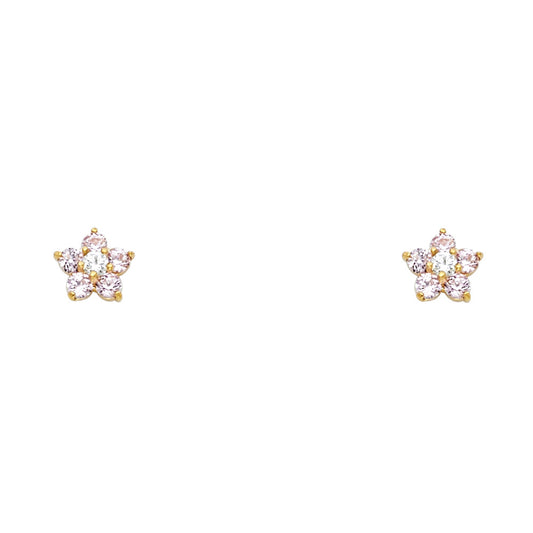 Assorted Stud Earrings with Screw Back - 14K GOLD - ST227