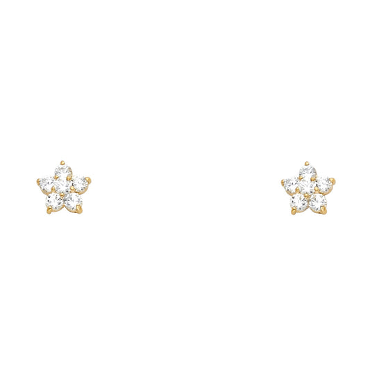 Assorted Stud Earrings with Screw Back - 14K GOLD - ST229