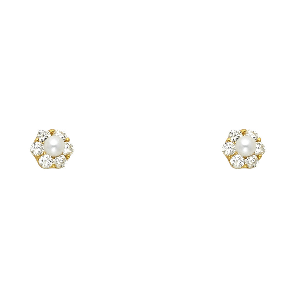 Assorted Stud Earrings with Screw Back - 14K GOLD - ST230