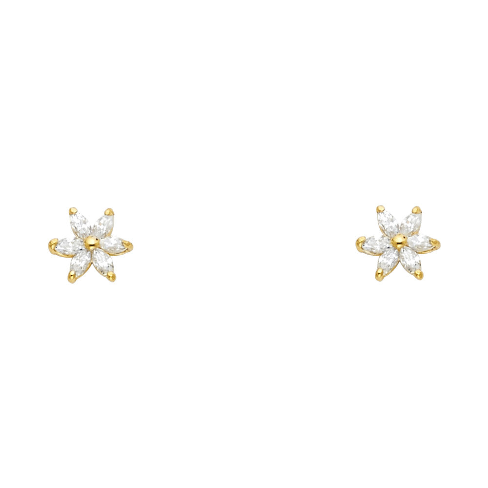 Assorted Stud Earrings with Screw Back - 14K GOLD - ST231